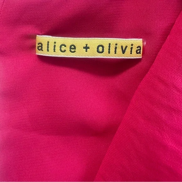 NEW Alice + Olivia Nanette Red Ruched Dress NWT - Picture 4 of 9